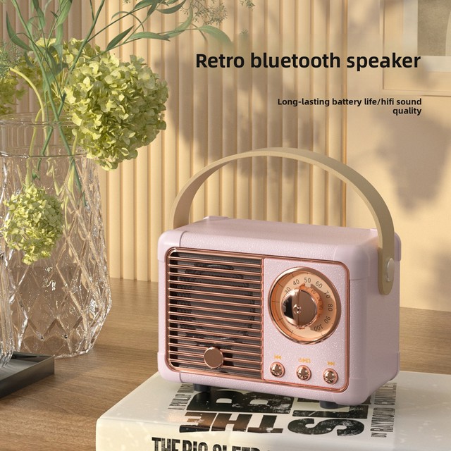 Creative Retro for Bluetooth Speaker RGB LED Lighting Portable USB Mini Audio Hm11 5W Subwoofer for Mobile Phones Nostalgic Gift