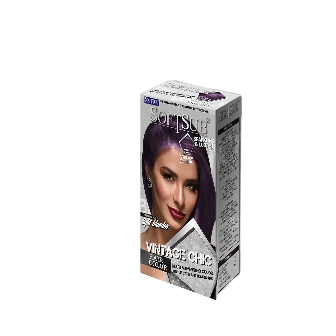 Private Label Vintage Chic Permanent Hair Color For Women salon or home supermarket sell useful nice bright beautiful