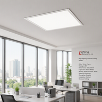 Plafonnier LED plat ultra-mince moderne à montage en surface, à bords lumineux, dimmable, pour bureau, atelier, usage commercial intérieur