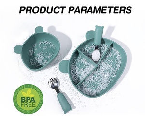 Nuevo Juego de Platos, Tazones y Cucharas de Silicona para Bebés, de Grado Alimenticio, Libres de BPA, <span class=keywords><strong>Precio</strong></span> al por Mayor 2024 - Product Image 5