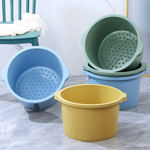 Foot Bath Tub Plastic Thickened <b>Round</b> Massage <b>Basin</b> For Adults Deep Tall No Installation Required - Product Image 1