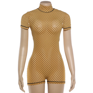 PEEQI K6Q02910A Nuova Collezione Estate 2026 Tute da Donna <span class=keywords><strong>Trendy</strong></span> Stile Street con Stampa a Pois, Tute Intere Senza Schienale - Product Image 5