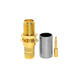Nhà máy 50 Ohm RP phân cực ngược SMA nữ Jack Bảng điều khiển gắn kết uốn cho lmr240 LMR-240 H-155 RG59 <span class=keywords><strong>RF</strong></span> Coax kết nối đồng trục - Product Image 1