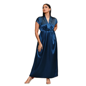 Vestido de Noche Largo de Satén Texturizado al por Mayor para Mujer, Estilo Casual y Modesto, Directo de Fabricante - Product Image 1