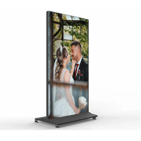 Écran publicitaire LCD ultra-plat de 75 pouces, résolution HD 4K, pour événements, fêtes, affichage au sol, centres commerciaux, ascenseurs