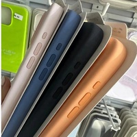 Coque de téléphone portable en silicone liquide 1:1 officielle originale pour iPhone 15 Pro Max 15 Plus 14 13 12