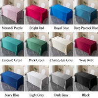 Nappe rectangulaire en satin de polyester de haute qualité - Housse de table lavable et durable pour mariages et événements hôteliers - Prise en charge OEM