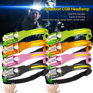 350LM Wide Beam Rechargeable Motion Sensor LED <strong>Headlamp</strong> for Outdoor Activities Camping Fishing Running Work Hard Hat Compatible - Product Image 6