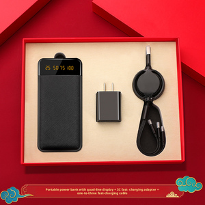 Ensemble cadeau de carnet de notes d'affaires de luxe avec logo personnalisé, câble de charge, sac de charge et tête de charge pour la <span class=keywords><strong>promotion</strong></span> de la marque - Product Image 3