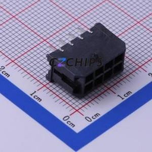 430450827 Wire-to-Board Pin Header Through hole Component (THT),P=3mm Connector 2x4P 3mm Through Hole Micro-Fit (MX 3.0) - Product Image 1
