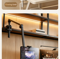 Support de tablette cantilever CT19 à bras long, support paresseux étanche en alliage d'aluminium flexible, réglable en hauteur pour bureau et chevet