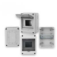 Boîte MCB Boîte de distribution montée HT 2/5/8/12/15/18/24WAY Boîte de distribution électrique en plastique étanche IP65 2 voies mcb