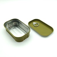 Boîte de conserve de sardines de qualité alimentaire avec couvercle réutilisable, boîte en étain personnalisée avec couvercle pour l'emballage de trombones et autres petits objets