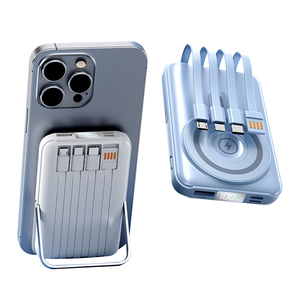 พาวเวอร์แบงค์แม่เหล็กบางเฉียบ 10000mAh ชาร์จเร็วแบบไร้สายสำหรับโทรศัพท์ พาวเวอร์แบงค์พกพาขนาดเล็ก ความจุ 10000 mAh - Product Image 6