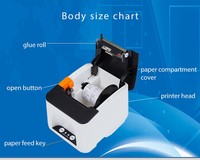 Printer POS termal 80mm yang dapat diandalkan untuk stok dapur menggunakan pemotong otomatis dengan Untuk Antarmuka Bluetooth & Wi-Fi warna bergaya