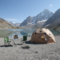 Tenda Dome Portabel untuk Memancing di Es Musim Dingin, Ruang Luas, Menjaga Kehangatan, Tempat Berlindung untuk Memancing dan Berkemah, OEM&ODM