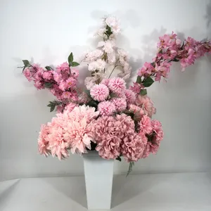 Ramo de peonía de seda rosa, flores artificiales, flores baratas para el hogar, boda, flores decorativas, en stock, gran oferta, al por mayor