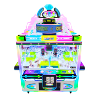 Machine de jeu à griffes colorée pour 8 joueurs, à monnayeur, multi-paiements, pour aires de jeux intérieures et centres commerciaux