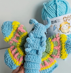 Portachiavi all'ingrosso 2025 con farfalla all'uncinetto, fiore di orchidea, ciondoli a forma di <span class=keywords><strong>campanula</strong></span> lavorati a maglia, ornamento da appendere usa e getta - Product Image 1