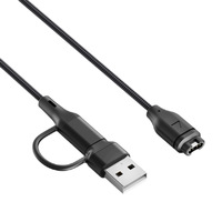 Kabel Pengisian Daya dan Data USB Type C 2 in 1 1m Kompatibel dengan Jam Tangan Garmin Fenix 8/7S 5X/6S Venu 2S dan Earphone