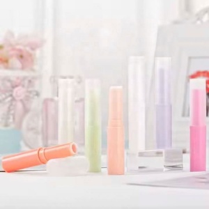 4g Empty Colorful Pink Lip Balm Container <b>Plastic</b> Lipstick <b>Tube</b> Orange Lip Balm <b>Tube</b> - Product Image 2