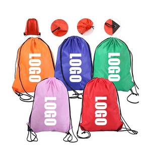 Custom Durable Reusable Polyester Sports Draw String Bags Nylon <b>Drawstring</b> <b>Backpack</b> with Personal logo - Product Image 1