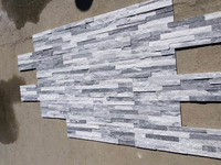 Alaska Grey Quartz ite Flache Ecke Natur marmor Stapel Steinplatten Split Face Siding Ledger Panel für Schiefer projekte