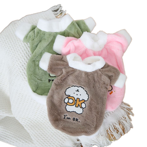 <span class=keywords><strong>Abbigliamento</strong></span> caldo autunno inverno <span class=keywords><strong>per</strong></span> cani da gatto originale in velluto di giada stile cartone animato stampa in poliestere di Capodanno caldo a prova di freddo - Product Image 6