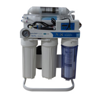 Système de purification d'eau domestique portable à 5 étapes avec osmose inverse, système UV, auto-nettoyant, construction en plastique, filtre électrique et réservoir d'eau