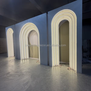 ZKAI Set di Lusso per <span class=keywords><strong>Allestimento</strong></span> Gigante <span class=keywords><strong>Arco</strong></span> Curvo 3D in PVC per Fondale Matrimoniale - Product Image 3