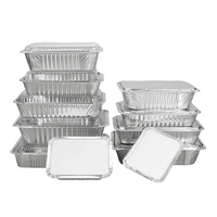 Contenant Alimentaire Jetable Grand Format pour Dinde, Barquettes de Cuisson en Aluminium avec Couvercle en Plastique/Papier Imprimé