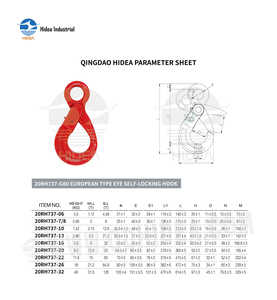 Hidea Giá Thấp 1.12T Để 31.5T Nhiệm Vụ Nặng Nề Thả Giả Mạo Châu Âu Loại <span class=keywords><strong>G80</strong></span> Mắt Tự Khóa Móc - Product Image 2