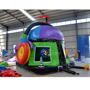 Castillo Inflable Musical con Tobogán para Niños, Arcoíris, PVC, para Exteriores, para Fiestas de Cumpleaños - Product Image 3