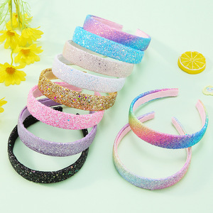 Fascia per capelli Fresh Girl con corona alta e glitter, larghezza 2,5 cm, fermaglio per capelli, accessori colorati per capelli, fascia per la testa - Product Image 1