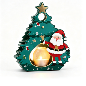 Caja de Regalo Navideña en Forma de Árbol Verde, Cartón Resistente, Ventana Transparente, Colores y Diseños Personalizados para Regalos de Navidad - Product Image 1