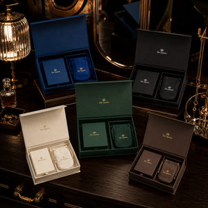 Luxury Magnetic Jewelry Gift <b>Box</b> Set with Drawer <b>Box</b> and Velvet Pouch for Rings and Necklaces jewelry packaging gift store - Product Image 1