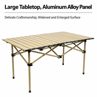 Nuosenlai Moderner Outdoor Aluminium Klapptisch Reise-Eirolltisch Tragbarer Camping-Picknick-Grilltisch für den Nachtmarkt Spezialzweck