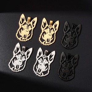 Pendentif Tête de Loup Gothique en Acier Inoxydable, Breloque DIY Punk pour Hommes et Femmes, Accessoire de Fabrication de Bijoux et Artisanat - Product Image 6