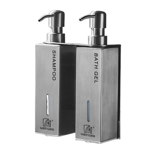 Distributeur de savon liquide mural de luxe en acier inoxydable 304 de haute qualité pour hôtel et salle de bain - Product Image 1