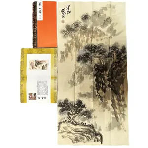 Peinture chinoise de célébrité 99x50cm avec un certificat de peinture antique et de calligraphie pure peinte à la main