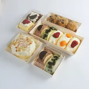 Cookis caixa padaria embalagem bolo madeira caixa bolo caixas cupcake embalagem pastelaria