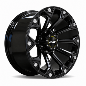 LSROR004 Jantes en alliage forgé multi-rayons noir brillant pour voitures - Product Image 1