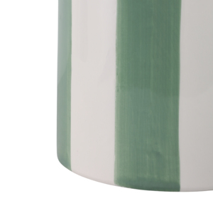 Vasi Decorativi a Strisce con Bordo Ondulato Verde e Bianco per Interni ed Esterni, Vasi per Fiori, Accento Fantasioso per Giardino e Casa - Product Image 5
