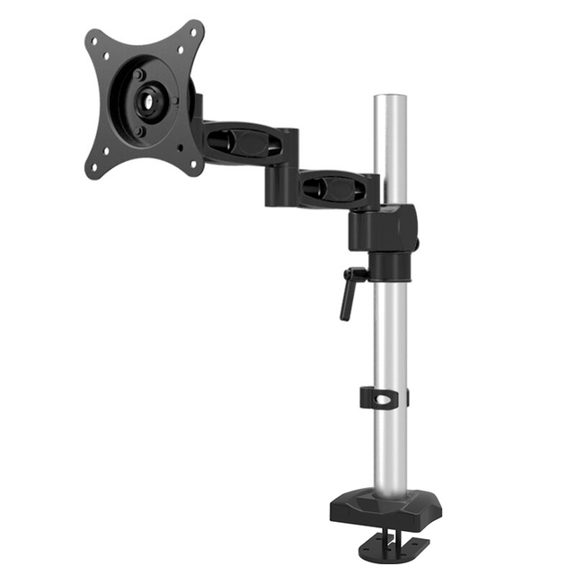 Aluminum Alloy Clamping Desk LCD Monitor Stand D13G 15"-27" Screen Support VESA 75/100mm Tilt 15 Swivel 180 Rotation Stock