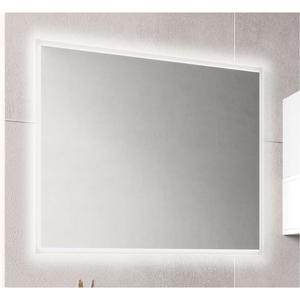 Miroir de salle de bain rétroéclairé 80x60 cm avec éclairage LED, fixation murale, cadre en aluminium résistant à l'eau - Product Image 1