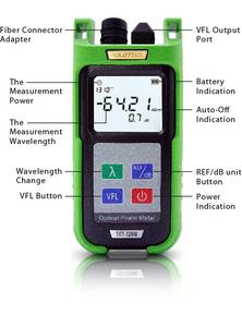 เครื่องทดสอบ OPM VFL แบบพกพาคุณภาพสูง พร้อมเครื่องวัดพลังงานแสงและเครื่องหาตำแหน่งจุดเสียด้วยภาพ สำหรับ FTTH - Product Image 6