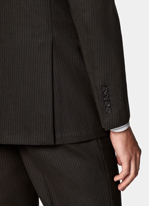 Abiti da Uomo Business <span class=keywords><strong>Doppiopetto</strong></span> in Lana Nera di Alta Gamma Personalizzati Traspiranti e Antistatici con Chiusura a Cerniera - Product Image 5