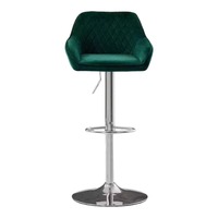 Tabourets de bar personnalisés STA-02, couleur au choix, dossier en velours, réglables, pivotants, en métal, pour bar à domicile, salle à manger, pieds en acier.