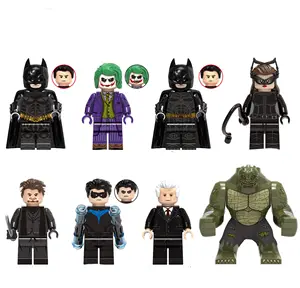 Super Heroes Killer Croc Alfred Pennyworth Bat Catwoman Night wing Master Man Mini Figure Building Blocks Toys for Kids