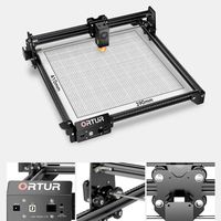 Grabadora Láser ORTUR OLM2 S2 LU2 DIY con Área de Trabajo para Esculpir Metal y Madera, Máquina de Corte y Grabado por Diodo